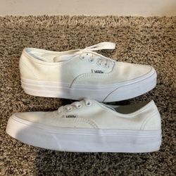 VANS Authentic All White Shoes Womens Size 5