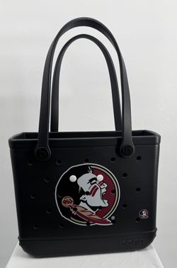 Black Florida State Seminoles Boog Tote Bag with Dual Handles and Zippered Inner