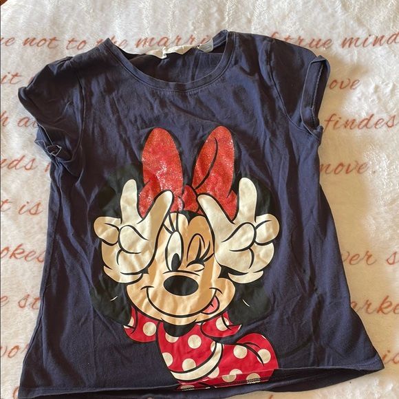 H&M Disney Minnie Mouse T Shirt girls size 6-8y