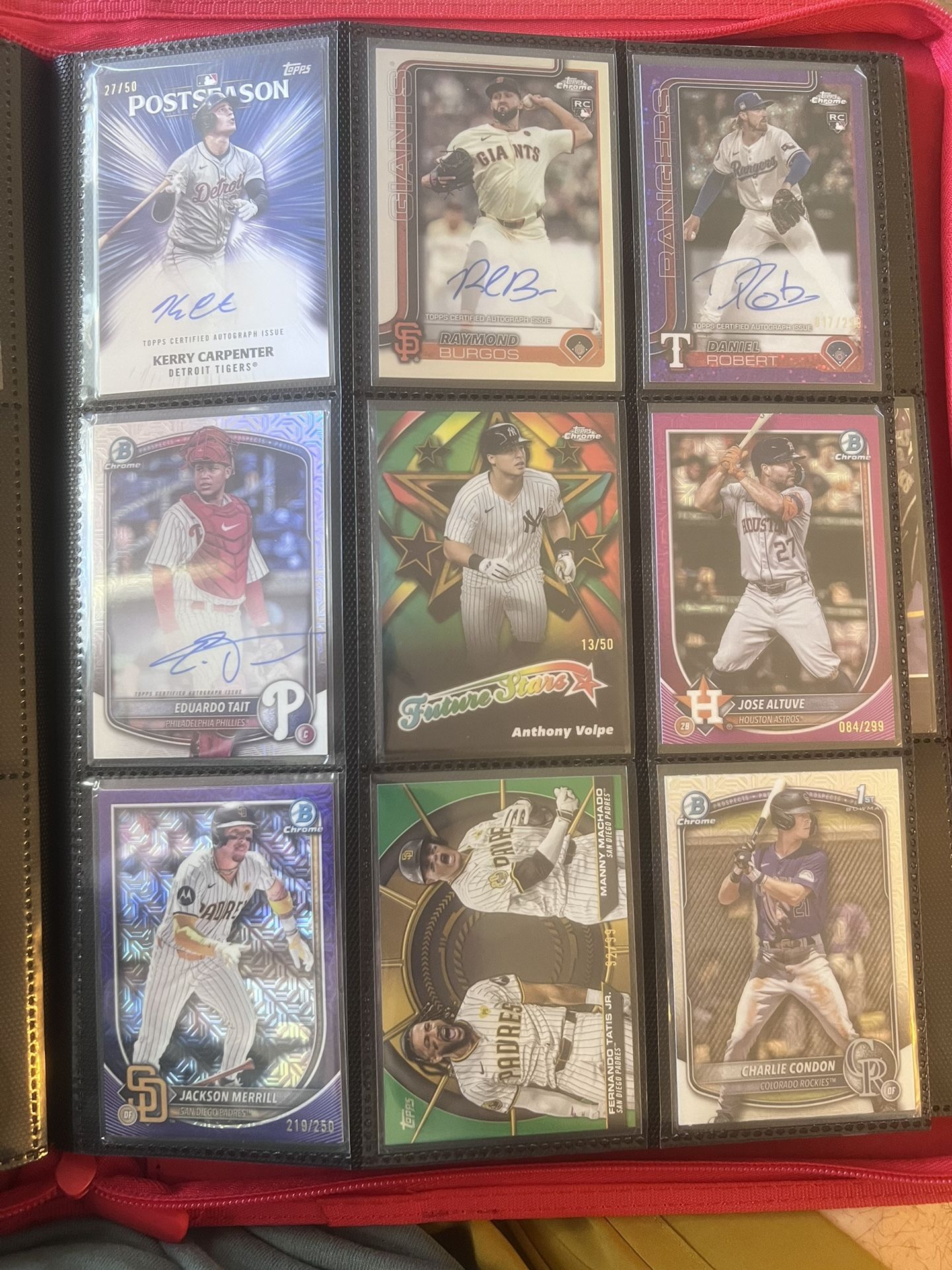 Baseball Autos/ Numbered Cards