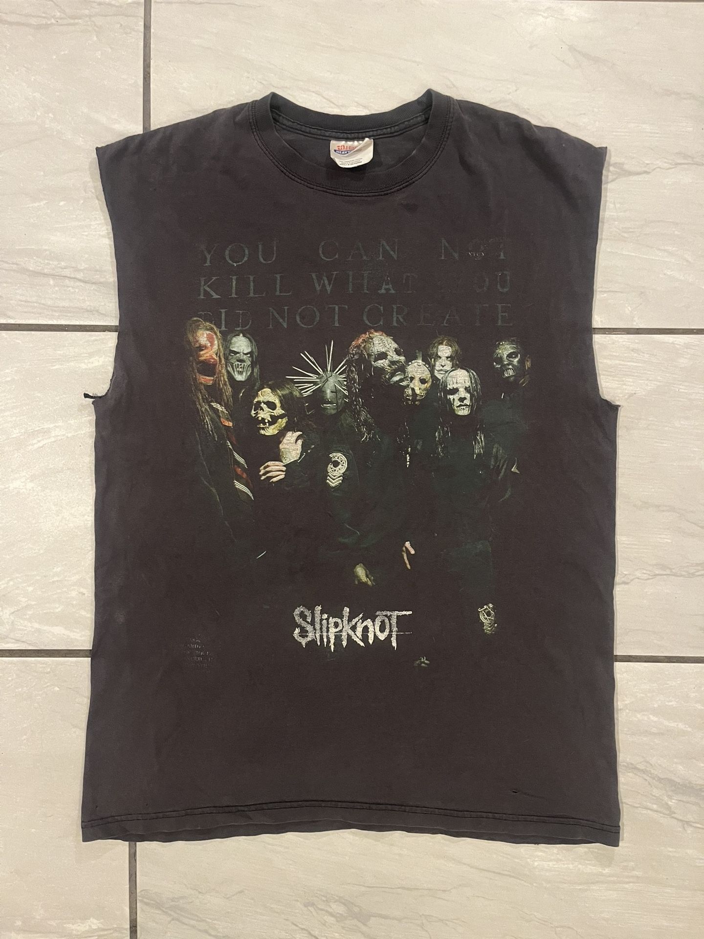 Vintage Slipknot Shirt Size Medium Metal 2002 Y2K Band Corey Taylor Cut Off Tee