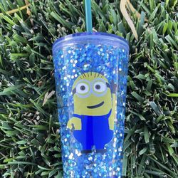 Minion Starbucks Glitter Tumbler 