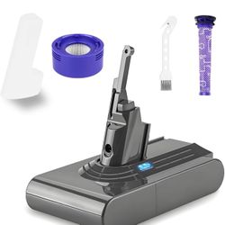 Dyson V8 7000mAh Replacement Battery 21.6V w/ 2 Filters for SV10 Vacuum