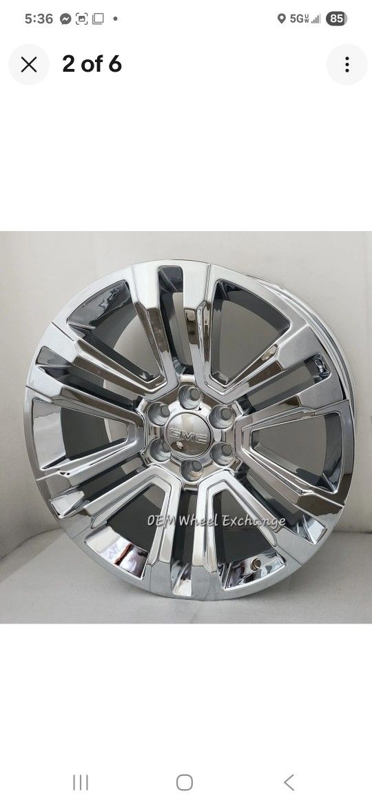 GMC 22" Yukon Denali Chrome OEM Wheels Rims