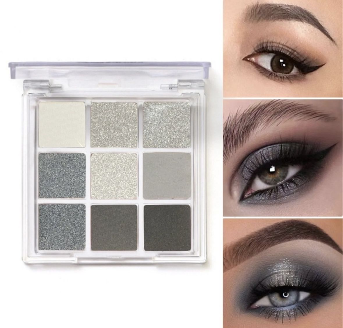 White Silver Eye Shadow Palette