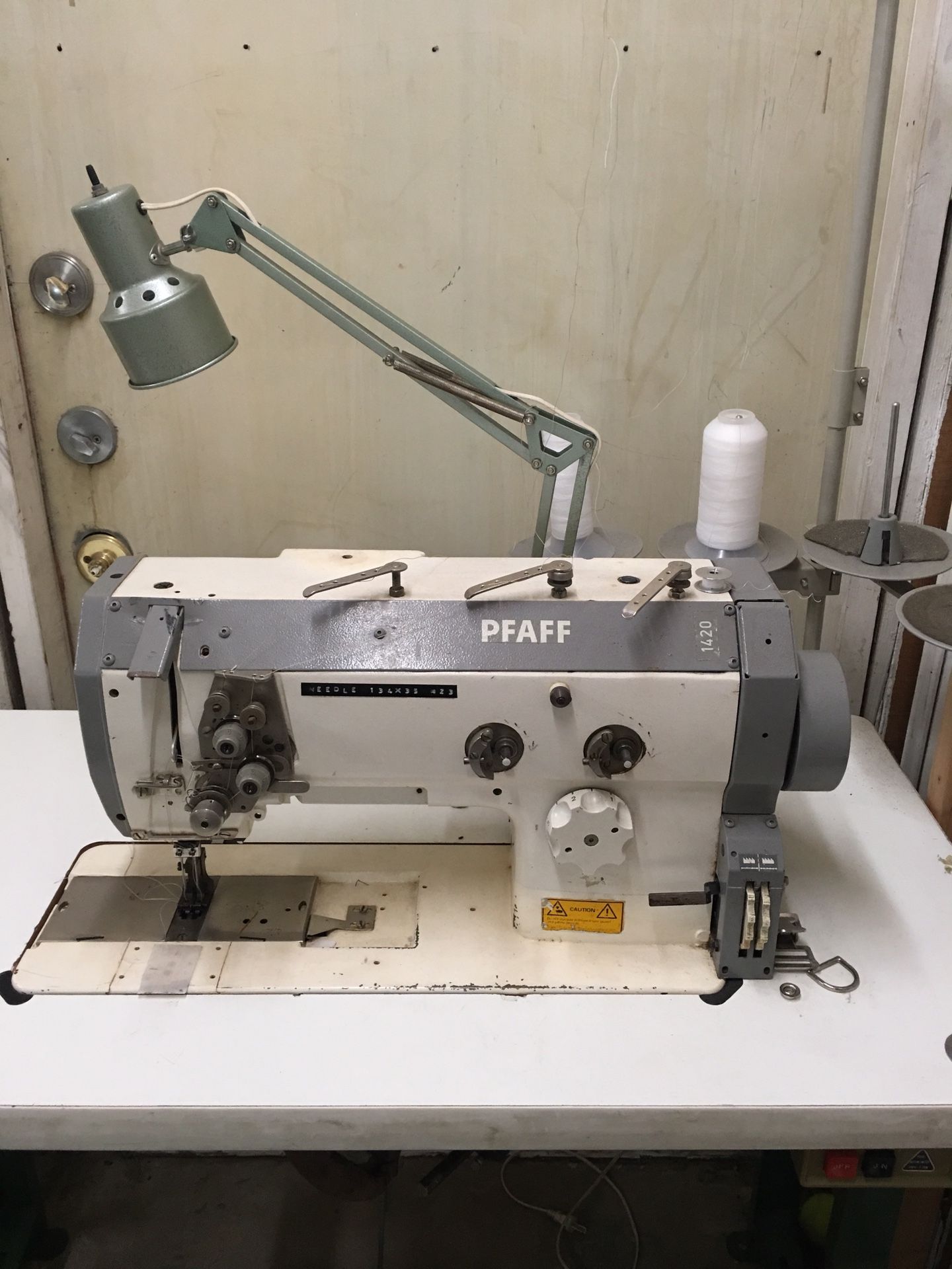 Pfaff 1420 sewing machine double needle walking foot for Sale in Fort