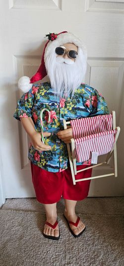Tropical Beach Santa Claus Decorative Figure