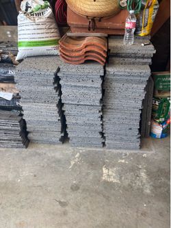 Lava pavers 12"x18", lava ledgers 3"x24"and stone pavers 16"x16"
