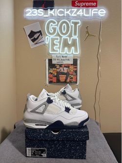 Brand new Air Jordan Midnight Navy 4’s size 11.5 with  original box and proof of purchase.