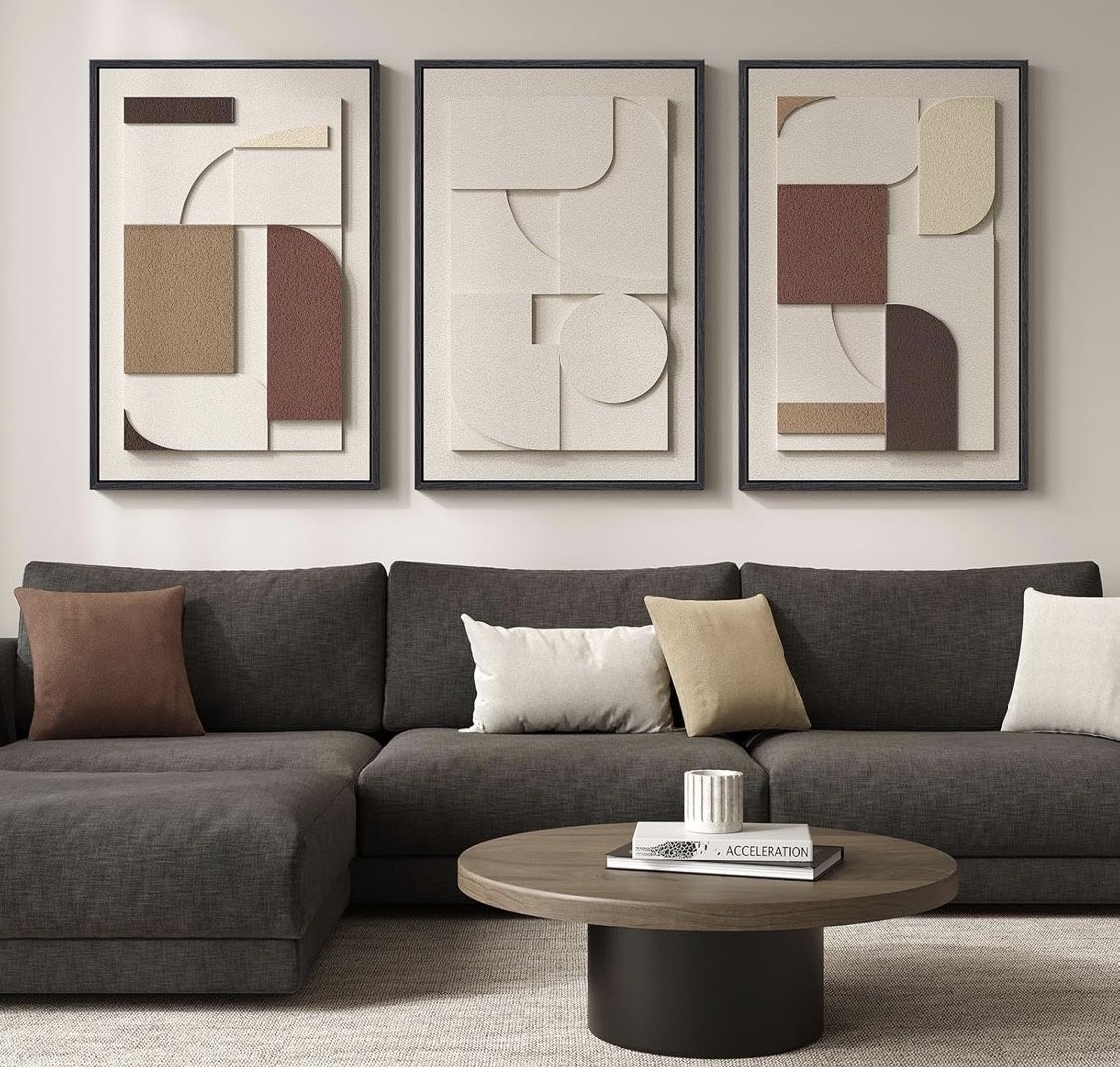 **Brand New** Framed Large 3D Textured Wall Art.