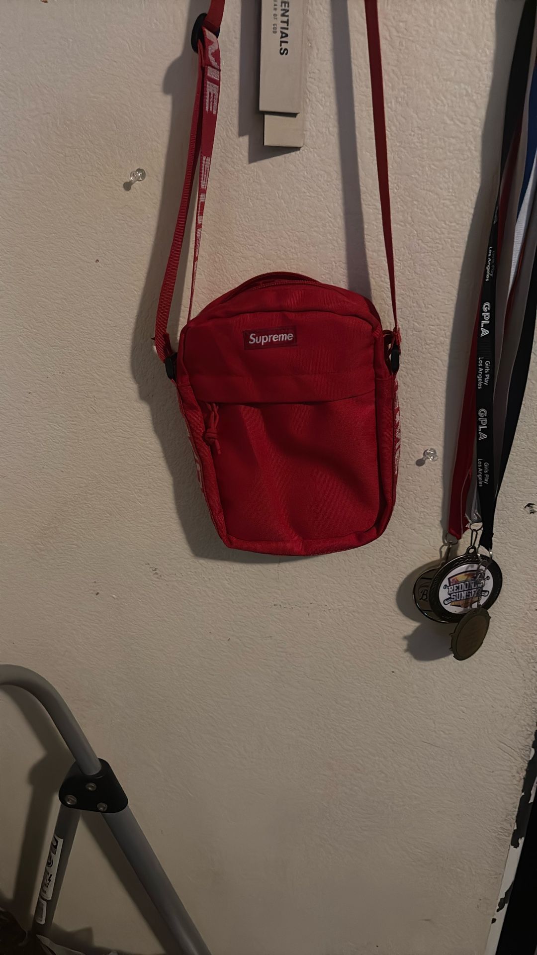 Red Supreme fanny pack