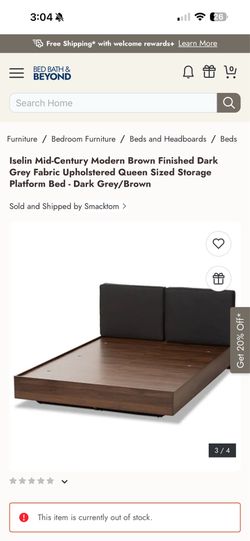 Queen Size Wooden Bed frame  - $100