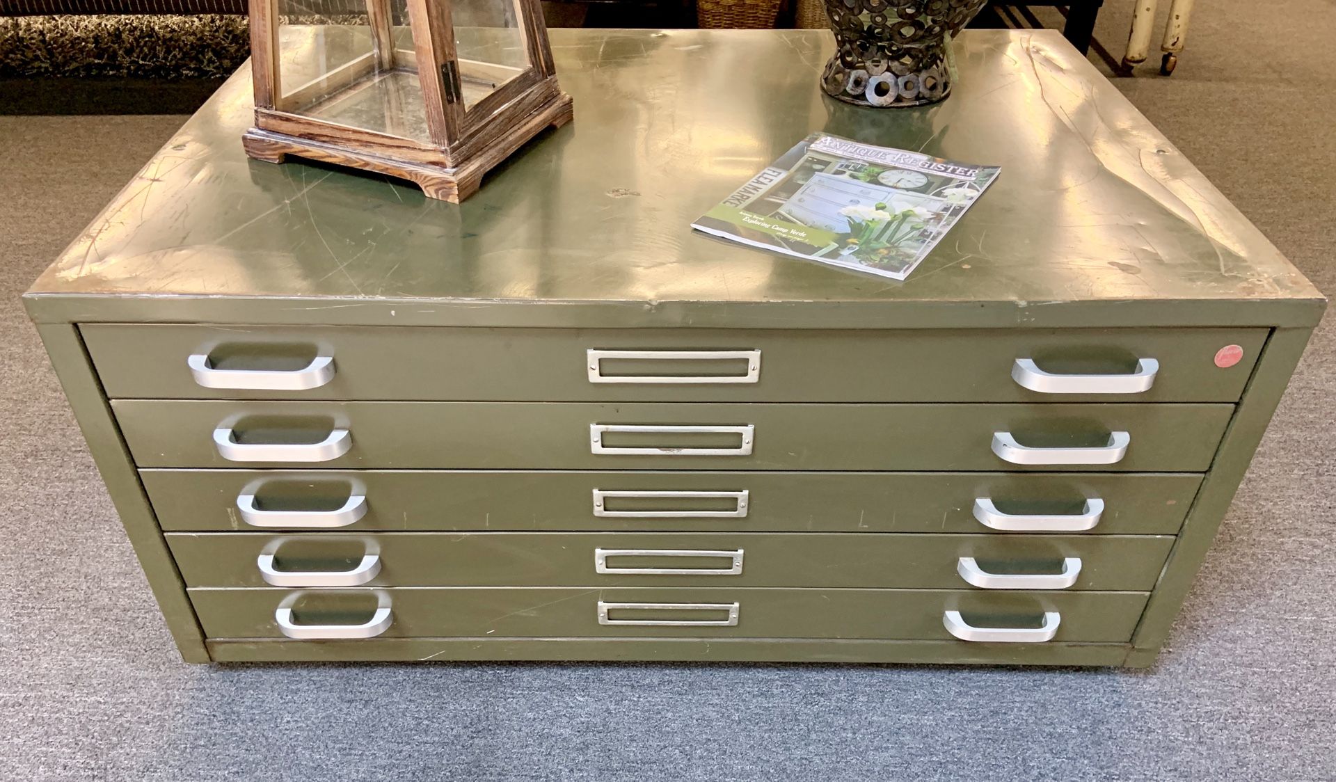 Vintage 5drawer Blueprint Coffee Table for Sale in Mesa, AZ