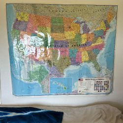 VINTAGE LAMINATED MAP