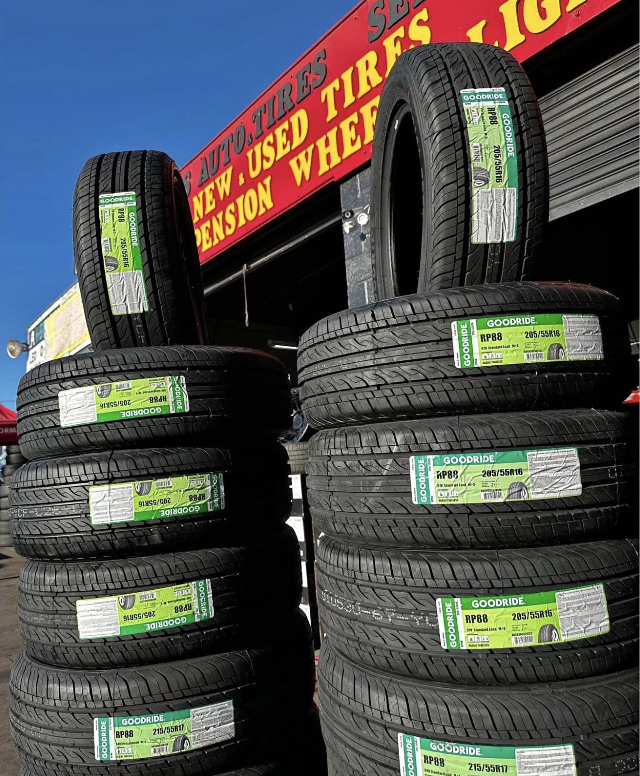 205/55/16 GOODRIDE Tires Nueva Con 50.000 Millas Se Garantía