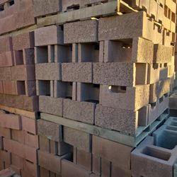 12x8x16 Split Face Block Pink Color