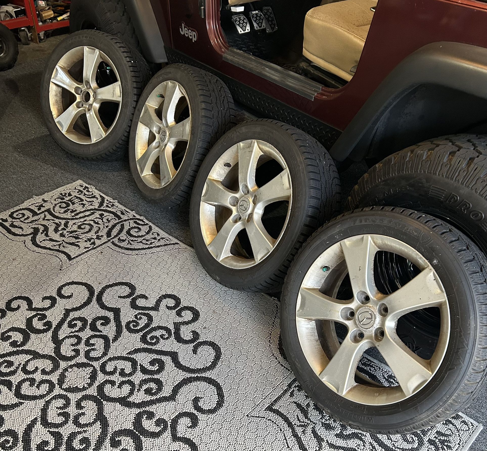 2012 Mazda 3 WINTER RIMS AND TIRES 205/50R 17 MAZDA 3