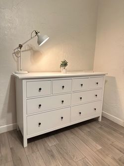 White IKEA Hemnes 8 drawer dresser