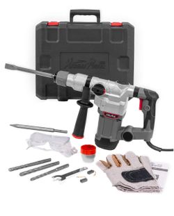 1400W Electric Rotary Hammer SDS Plus Drill Swivel Adjustable Handle Drilling With Flat Chisels, Point Chisels and 3 Drill Bits Carrying Case

Brand n