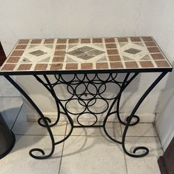 Wine Table And Rack 