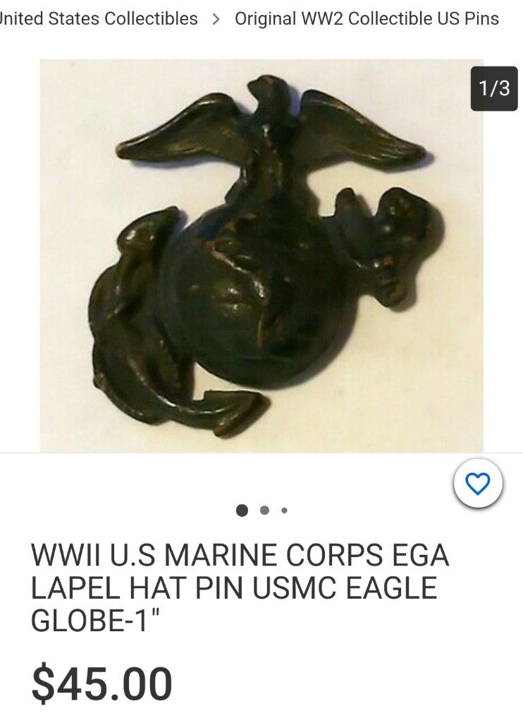 WWII Military Pins, No Rope