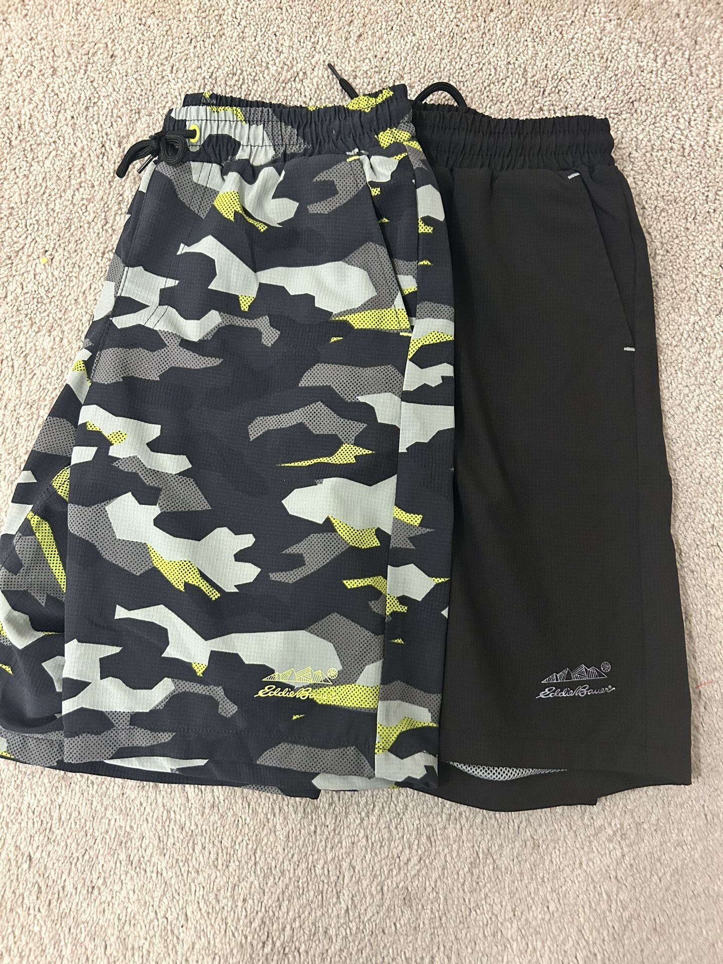 Like New 2 Pair Kids Eddie Bauer Swim Shorts- Size M (10/12)