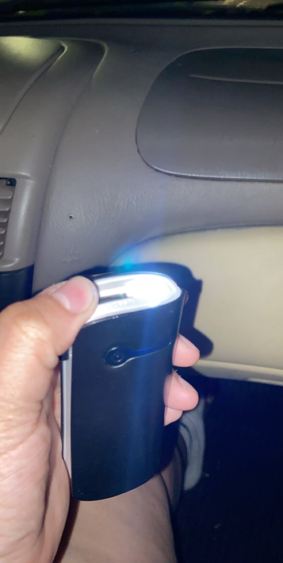 Portable charger with flashlight works good
