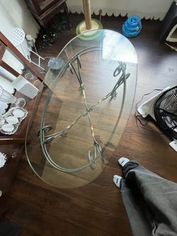 Glass coffee table