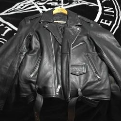 Straight To Hell Leather Jacket Size 46 