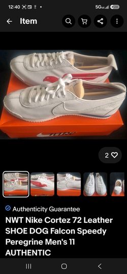 NWT Nike Cortez 72 Leather SHOE DOG Falcon Speedy Peregrine Men's 11 AUTHENTIC
