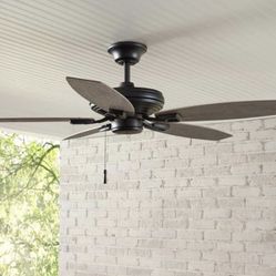 Hampton Bay North Pond 52 in. Indoor/Outdoor Matte Black Ceiling Fan