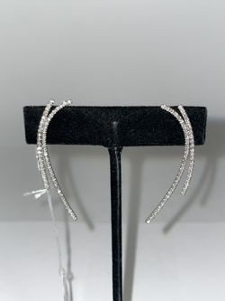 LADIES FASHION EARRING 18KT WG, .500ctw NATURAL DIAMOND, 5.4 GRAMS 