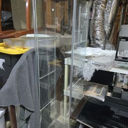 Glass Display Case 2 Glass Shelves 