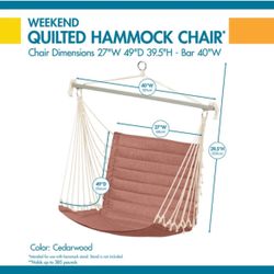 Quilted Hanging Hammock Chair (qty2)