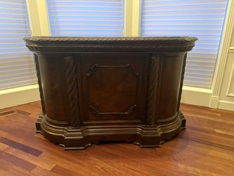 Dark Wood Bar Cabinet with Wine Storage