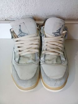 Air Jordan 4 Retro Off-White Sail Men's Size 8.5 $100