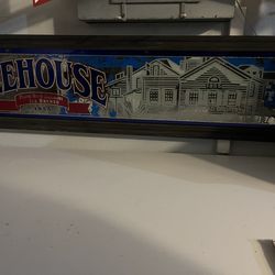 VINTAGE ICEHOUSE BEER MIRROR SIGN PLANK ROAD BREWERY 1855 BAR DECOR