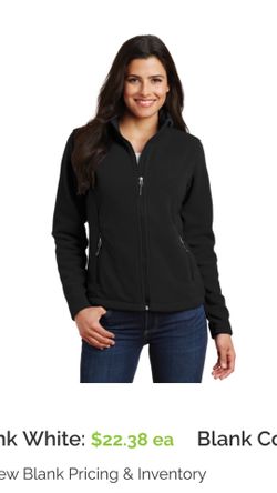 10 Brand new Port Authority women’s full-zip fleece jacket in black.