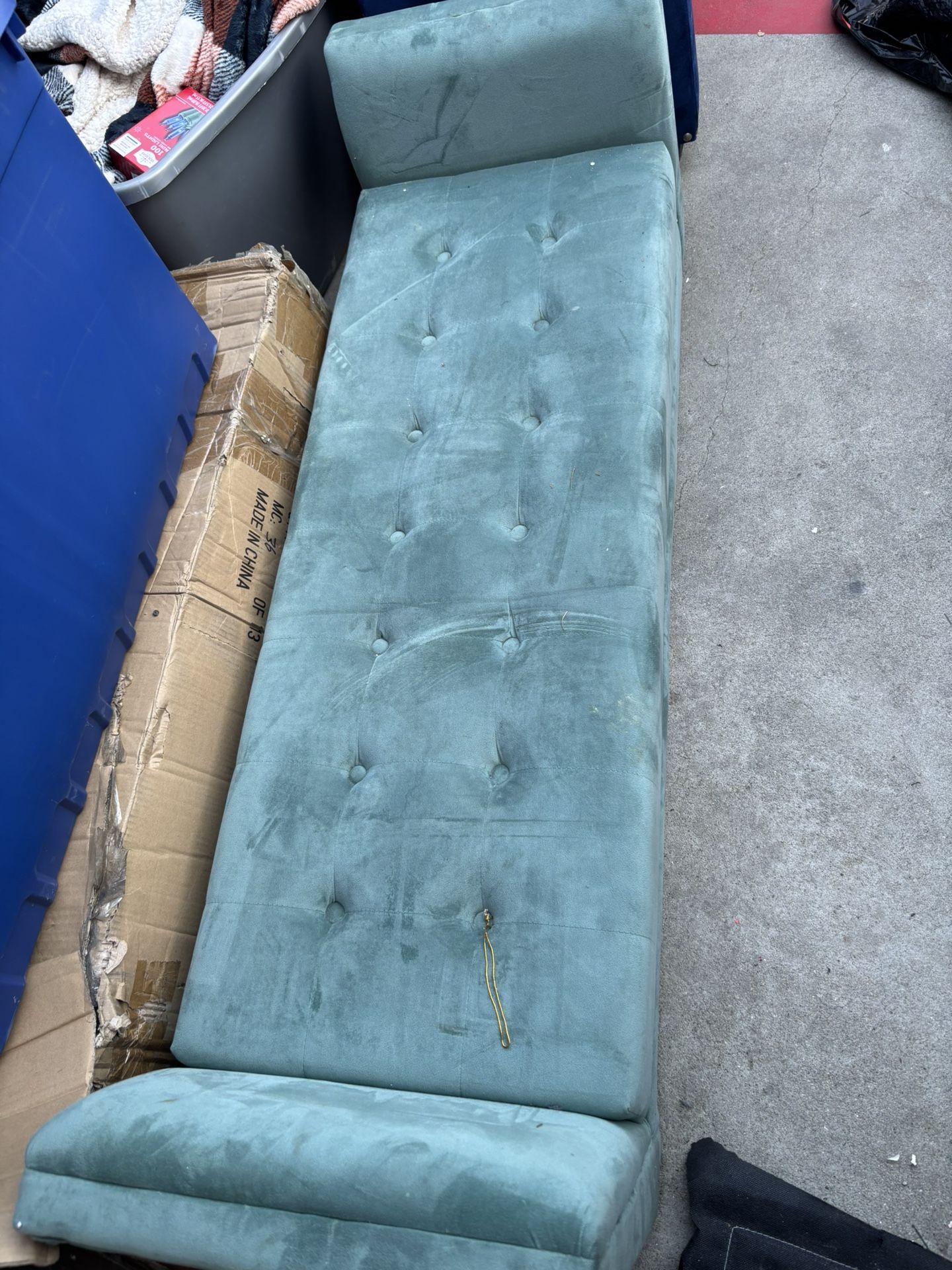 Blue Ottoman/loverseat