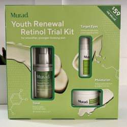 New Murad Youth Renewal Retinol Trial Kit Eye Serum, Night Cream, Youth Serum