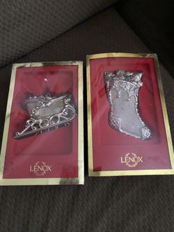 Lenox Christmas ornaments both for $10