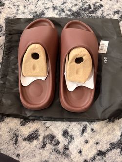 Brown Yeezy slides