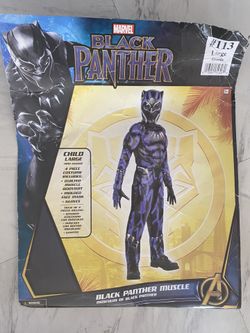 Black Panther kids costume size large
