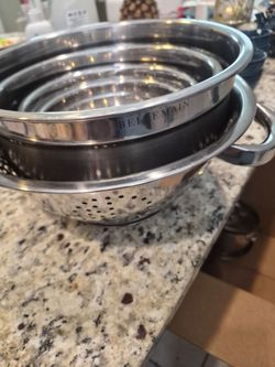 Bellemain Stainless Steel Mixing Bowl and Colander Set