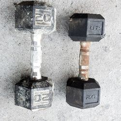 Dumbbells Sets Of 60 And 20 Lbs 