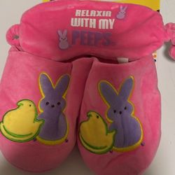 Medium Peeps Slippers, And Eye Mask 