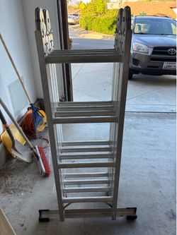 Werner Folding Multi-Position Aluminum Ladder – 16 Ft