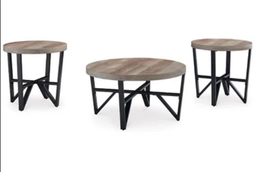 Deanlee Two-Tone 3-Piece Table Set