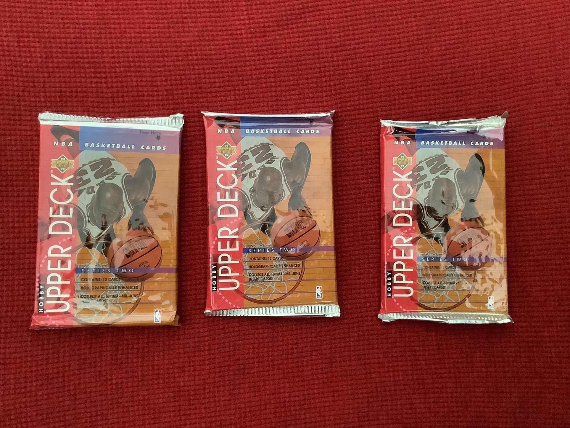 (3) Sealed retail Pack 1993-94 Upper Deck Basketball Series 2 Jordan Inserts