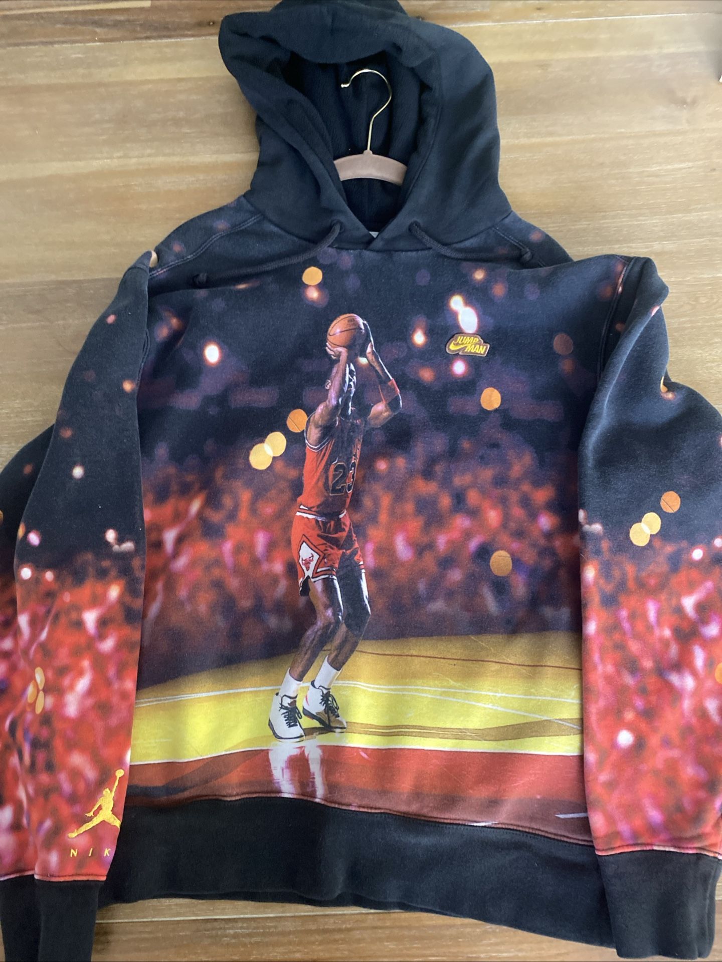 Michael Jordan #23 Jordan 2 Nike Jumpman All Over Hoodie Mens Medium NWOT